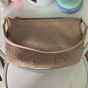 Quince Woven Crossbody Bag in Light Taupe
